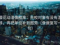 樱花动漫像校准：先校对象有没有漂移，再把单位补到图旁（像做复写一句）