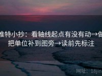 推特小抄：看轴线起点有没有动→做把单位补到图旁→读前先标注